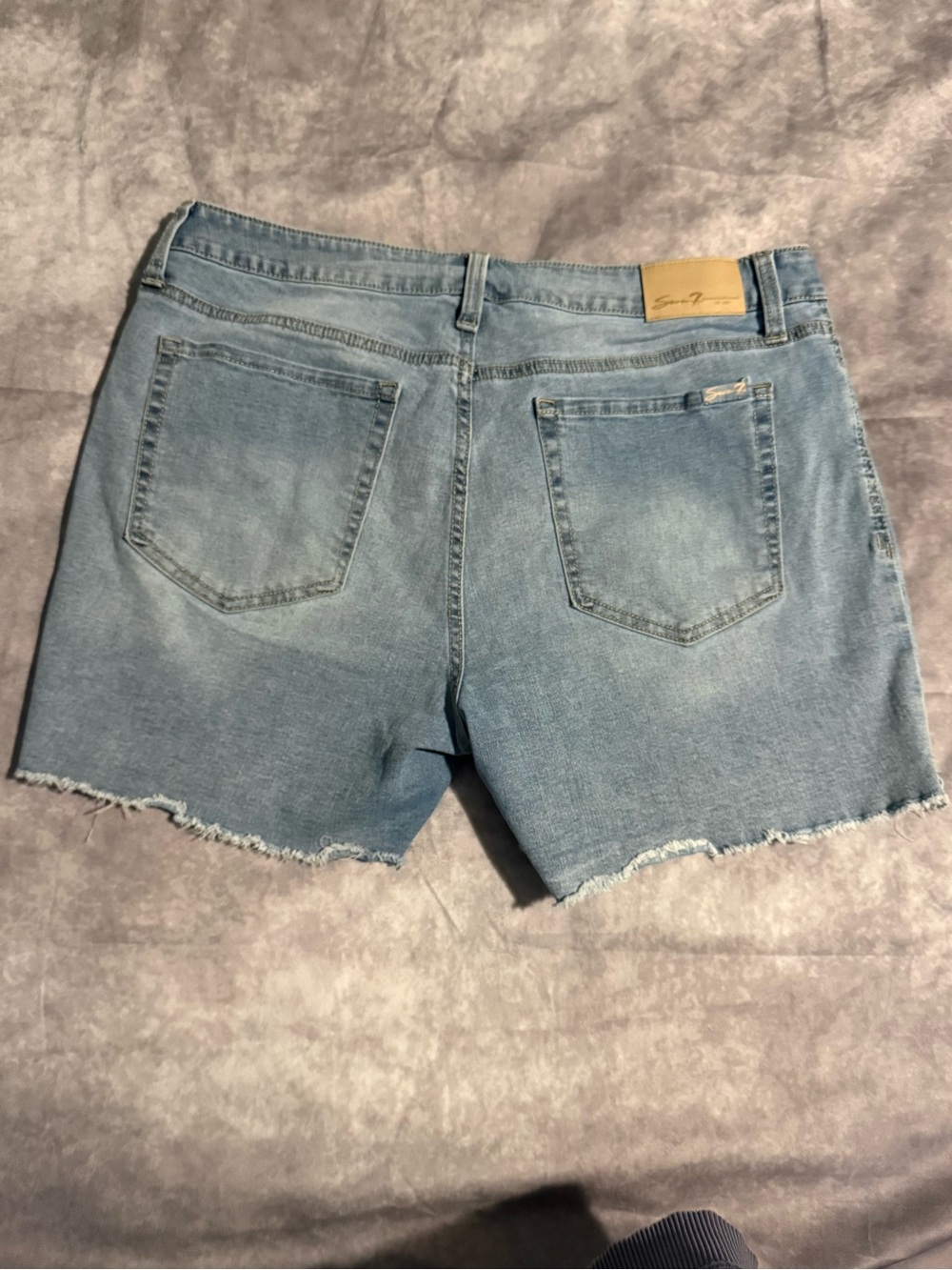 Seven7 Light Blue Denim Cutoff Women's Shorts - Picture 4 of 5